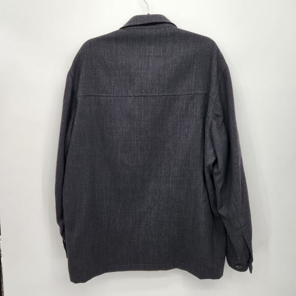 Bachrach Charcoal Gray 100% Wool Button Down City Coat Jacket Overcoat Men's XL - Picture 9 of 9